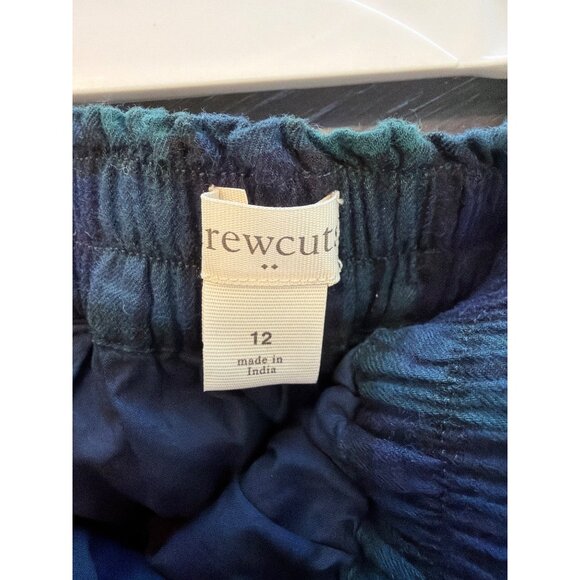 J. Crew Crewcuts Blackwatch Plaid Girls Green & Blue Elastic Waist Tiered Skirt - Picture 2 of 2